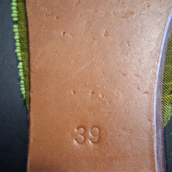 EUC Beaded Flats In Lime Green   Size 39 (8) - Picture 9 of 9